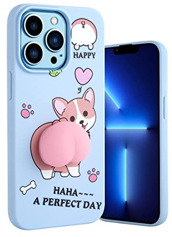 Yoedge Compatible con Apple iPhone 6 Plus/6s Plus Funda Púrpura Suave Delgada Silicona Antigolpes TPU Bumper Protección Carcasa Movil con Moda Linda Patrón para Chicas Niñas 5,5, Corgi 3