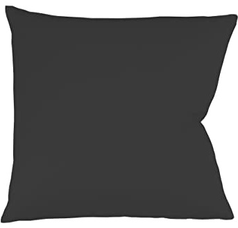sleepling Satin Kissenbezug, Kissenhülle aus 100% seidig weicher Baumwolle, Bezug Zierkissen, Sofakissen, Kissen, 60 Grad, Ökotex 100, Made in EU, 40 x 40 cm, anthrazit