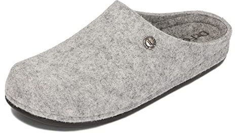 Dr.Feet anatomic Herren Filz Hausschuhe Natürlicher Schafwolle Polyurethan-Sohle Grau Graphite Wool Slippers 41-47 EU (Grau, eu_footwear_size_system, adult, men, numeric, medium, numeric_46)