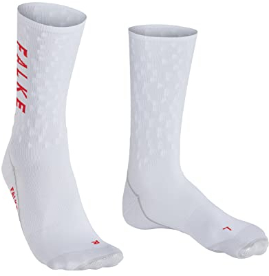 FALKE Unisex Fahrradsocken BC Impulse Peloton U So Funktionsmaterial antiblasen 1 Paar, Weiß White 2008, 46-48