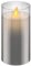 Goobay 60372 LED Echtwachskerze im Glas / 15cm hoch / Flammenlose Kerzen mit beweglicher Flamme / Batteriebetriebene Kerzen / LED Tisch Deko / LED-Kerzen mit Timer