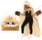 ERACII Faultier Decke Faultier Kuscheldecke Geschenk für Frauen Faultier Geschenk für Tochter Geburtstagsgeschenk Faultier Decke mit Hut und Handschuhen Kuscheldecke Flauschig Gelb-Faultier