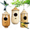 Echwave Vogelhaus aus für draußen, 3 Stück Vogelschaukel Vogelnest für