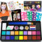 Face Painting Kit, 20 Colors Face Paints for Children, Non-Toxic & Washable Face Piant for Halloween Make Up, Including Glitter, Stencil, Tattoo for Kids - Unique Gift