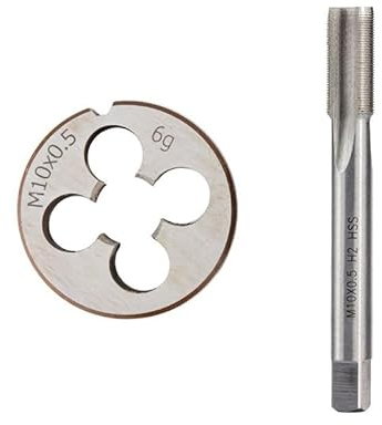 2-teiliges Gewindebohrer-Bohrer-Set for rechte Hand, metrisches Gewindebohrer-Gewinde, HSS-Maschinen-Gewindeschneidwerkzeug M3-M15 (Color : 2pcs M10x0.5 Set)