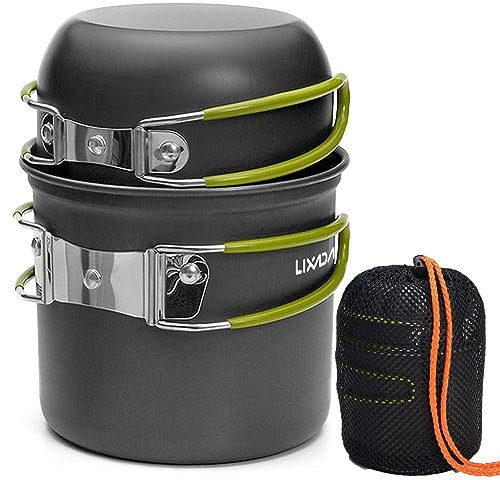 Lixada Pentole da Campeggio Portable Mess Kit Camping Pentole e padelle Set da Cucina