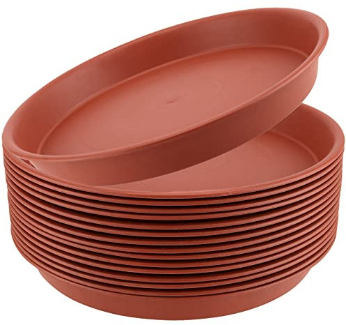 ZOENHOU 10 Pack 21CM Plant Saucers, Thickened Plastic Plant Pot Saucers Planter Flower Drip Trays for Indoor Outdoor Garden