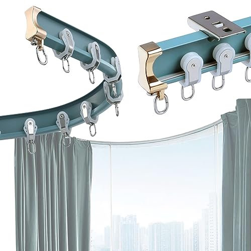 V3VOGUE Binario Curvo per Tende Binari per Tende A Soffitto 100 300 600CM Binario per Tenda da Doccia, Binario Flessibile E Curvabile per Tenda, per Finestre A Forma di L/U/Arco/Trapezoidali