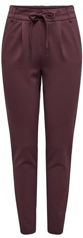 ONLY Women's Onlpoptrash Life Easy Col Pant PNT Noos, Red Mahogany, XXS x 30L