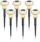 AGOTD Solarleuchten für außen, Solar Pilzlampe 6 Stück, Solar Wasserdichte Gartenleuchten für Outdoor, Weg, Terrasse Gärten, Innenhöfe, Rasenflächen (Warmweiß)
