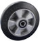 Rollentechnik Hubwagen Lenkrad Hubwagenrad 200x50 mm Elastik-Gummi mit Kugellager Bohrung 25 Nabenlänge 55 Einbaulänge 42