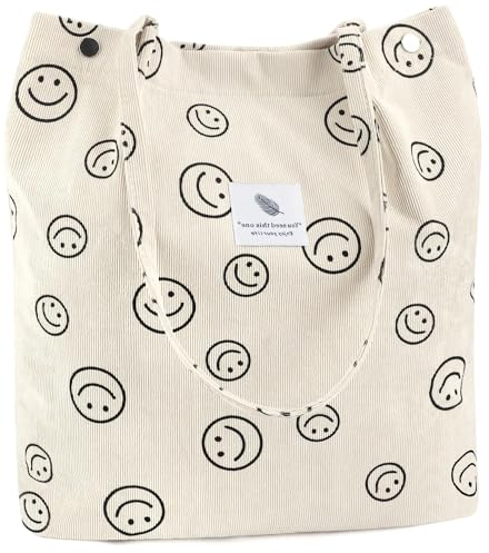 YSTrillion Cord Umhängetasche Damen,Grosse Kapazität Cord Schultertasche Mode Damen Umhängetaschen Große Kapazität Einkaufstasche für Alltag,Büro(beige)