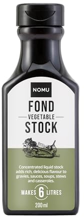 NOMU Vegetable Stock/Liquid Fond Concentrate 200ml - Makes 6Ls, Gluten Free | Full Flavour for Savoury Dishes, Soups, Broths, Stews & Sauces
