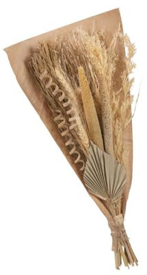 FloristryWarehouse Natural Dried Grass Bouquet With Palm Spear 50cm/20 Inches