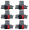 Convenient Pack of 6 IR40T Calculator Ink Rollers, Black and Red, Compatible with für Sanyo, für Seiko, and für Sears