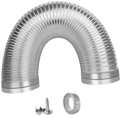 KESOTO Tubo de Ventilación para Extractor de Cocina, Conducto de Aluminio, Manguera para Secadora, 15 Cm X 200 Cm