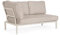 Bizzotto Gerald Ecksofa, Pelican, 2-Sitzer, Gestell aus Aluminium, für Garten und Wintergarten