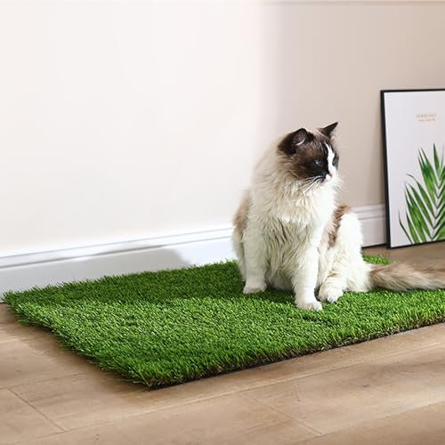 Erba Sintetica per L'addestramento al Vasino dei Cani, Prato Sintetico con Fori di Drenaggio, Tappeto Erba Sintetica da Interno ed Esterno per la Decorazione del Prato del Patio(39*79in/100*200cm)