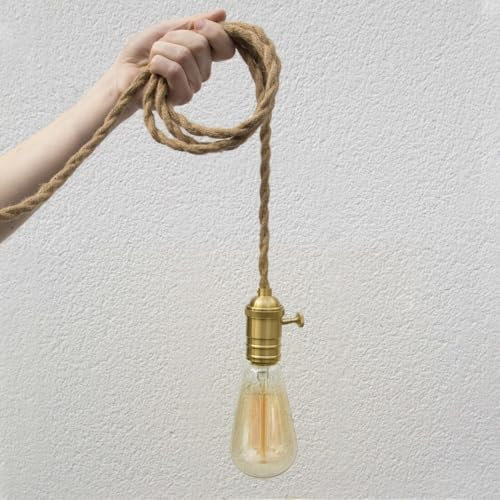 VoltShine Douille en laiton vintage E27 avec interrupteur, idéale pour un éclairage décoratif et fonctionnel dans n'importe quel espace