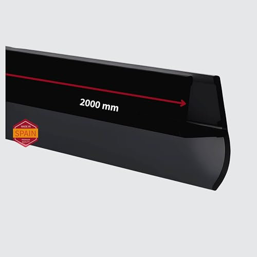 Gedotec Joint central noir | Joint de porte de douche avec lèvre latérale | 200 cm | Épaisseur du verre 6-8 mm | Joint de douche PVC | Joint de douche imperméable | Joint de cabine de douche