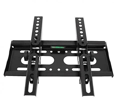 JEQGDLUI Staffa for montaggio a parete TV regolabile da 25 kg Supporto for telaio TV a schermo piatto Inclinazione di 15 gradi con livello for monitor LED LCD da 14-42 pollici
