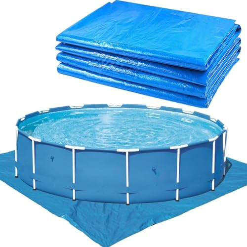 Tapis de Sol pour Piscine, Bâche de Sol Rectangulaire pour Piscines Encadrée, Imperméable Protection du Fond de Piscine pour Piscines gonflables & Hors Sol (335 * 335cm/131.89 * 131.89in)
