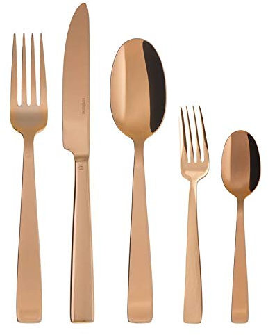 Rosenthal Sambonet - Flat PVD - Besteckset, Beteck, Essbesteck - Farbe: Kupfer - 30-teilig - Spülmaschinenfest