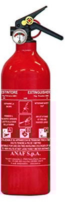Extincteur 1Kg Poudre ABC avec support métallique NF
