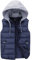 YOUTHUP Mens Gilets Quilted Body Warmer Light-Weight Hooded Sleeveless Jacket Outdoor Waistcoats , Blue, L