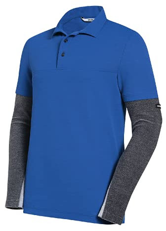 Uvex Cut Nanoflex Herren-Arbeitsshirt - Blaues Männer-Poloshirt - Ärmel mit Schnittschutz-Stufe 5 XL