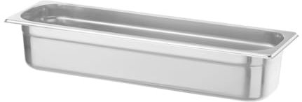 HENDI Gastronormbehälter, Temperaturbeständig von -40° bis 300°C, Heissluftöfen-Kühl- und Tiefkühlschränken-Chafing Dishes-Bain Marie, Stapelbar, 8,6L, GN 2/4, 530x162x(H)150mm, Edelstahl 18/10
