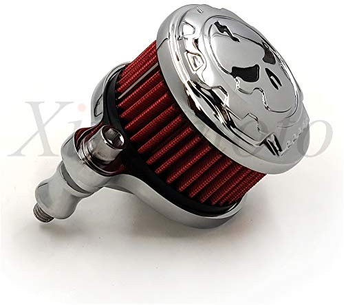 HASkulle- Cranio Filtro Aspirazione Aria Cleaner Per Harley Sportster XL883 XL1200 1988-2015 Cromo