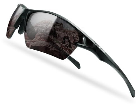 Icecube JET II Neo Sport-Sonnenbrille mit 100% UV-Schutz, super leicht, geeignet für Fahren, Angeln, Radfahren und andere Outdoor-Aktivitäten, verstellbares Nasenpolster und Schläfe Gr. L, matte black