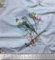 Soimoi Blau Georgette Viskose Stoff Text, Floral & European Greenfinch Vogel Stoff Meterware 42 Zoll breit