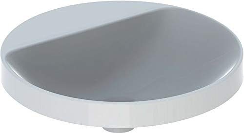 Lavabo encastrado VariForm de Geberit, redondo, 480mm, con agujero para grifo, sin rebosadero, 500.707.01.2, Color: blanco