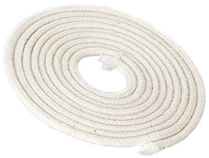 NKlaus 10 Meter Docht mit Glasfasereinlage Glasfaserdocht rund Ø 3mm für Schmelzlicht Spirituslampe Öllampe für gereinigtes Lampenöl Paraffinöl Dauerdocht Gartenfackel Petroleumlampe 1262