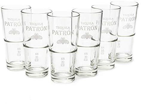 6 Stück Original Patrón Tequila Longdrinkgläser