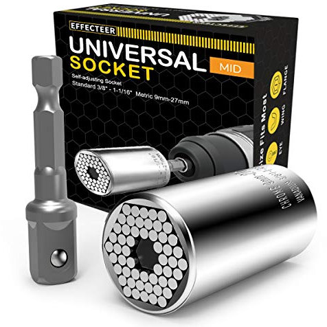 Douille universelle, prise auto-réglable pour clé à cliquet et perceuse électrique, outils cadeaux pour homme, homme, homme, mari, papa, etc.