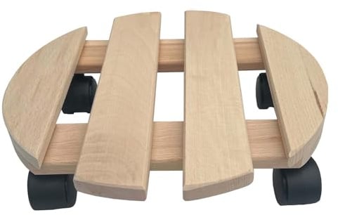 Pflanzroller Rund 30x30cm Buchenholz 120kg Rolluntersetzer | Rolluntersetzer, Möbelroller, Pflanzenroller mit 4 Lenkrollen