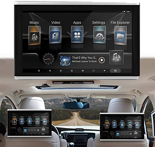 Reproductor de vídeo WiFi con reposacabezas de coche HD 1080P, monitores de TV para asiento trasero de coche con Android 9,0, monitor multimedia con pantalla táctil IPS
