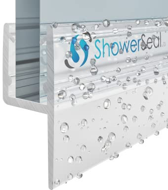 Shower Seal h Shape Vertical Seal 4 mm to 10mm Glass | Vertical Shower Seal Strip 12mm or 20mm fin (7-8mm Glass | 12mm fin)