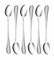 Latte Spoons Heavy Duty Dessert Spoons Long Handle Metal Coffee Spoon Set for Mixing Drinks Latte Glass Coffee Deep Jar Hot Chocolate Espresso Ice Cream Desserts Kitchen Utensil Silver (6 LATTE SPOON)