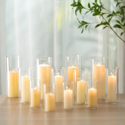Windlicht Glas Kerzenhalter Kerzenständer Glaszylinder：Romadedi 30er Set Windlichter für Kerzen Stumpenkerzen Schwimmkerzen Kerzenglas Glasvase für Hochzeit Party Esstisch Tischdeko Wohnzimmer Deko