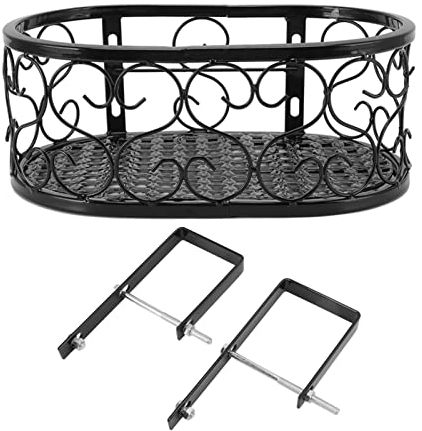 Balkon-Blumentopfständer, Metall-Blumenregal, Balkondekoration, Eisen-Blumentopf-Regal, hängender Sukkulenten-Blumenständer für Fensterbank, Garten(Suitable for 6.5cm railings)