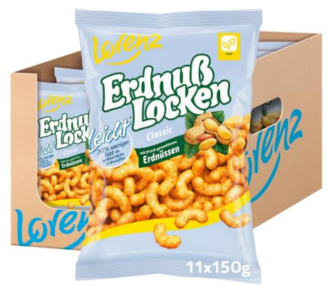 LORENZ | ErdnußLocken leicht | 11 x 150 g | vegan