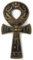 Veronese Design 40,6 cm ägyptische Ankh-Wandskulptur aus Kunstharz, Schwarz / Gold
