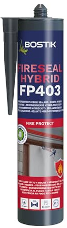 BOSTIK Pro-Sealant FP403 Professional Grade Fire Resistant Hybrid Sealant, For Internal & External Use, Colour: White, 310ml