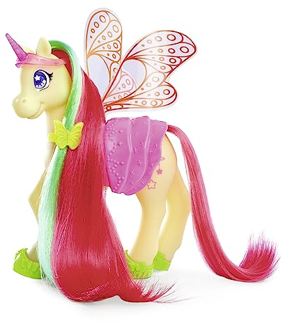 Sweet Pony Fairies, Erwachsenes und Fohlen Pony, mit Clip on Rock, Flügeln, 5 Zubehörteile, 22cm, Spielpferde ab 3 Jahre