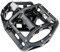 Plattform Mountainbike/MTB/Flat Pedale, Magnesium Trekking Pedale Fahrrad mit Achsendurchmesser 9/16 Zoll für Universell BMX Mountain Bike Ebike Rennrad Trekkingrad 5051 (Schwarz)