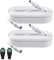 Lonnky 12V Extension Lead 10 Meter With LED Strip Light Connectors, Compatible With Govee LED Strip Lights, Univivi, Tonton, Camera (TP-Link TAPO, Reolink), 12V Power Supply – 2-Pack White